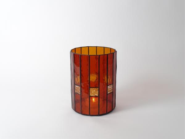 Candle Holder CHALET amber, 6 x 8"