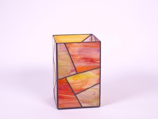 Kerzenleuchter Fields amber rose, ca. 14x14x22cm